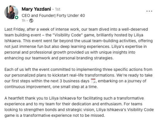 LinkedIn Review Maryam